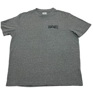 American Eagle AE 1977 USA Graphic Crew Neck T-Shirt Mens‎ Large Gray Pullover